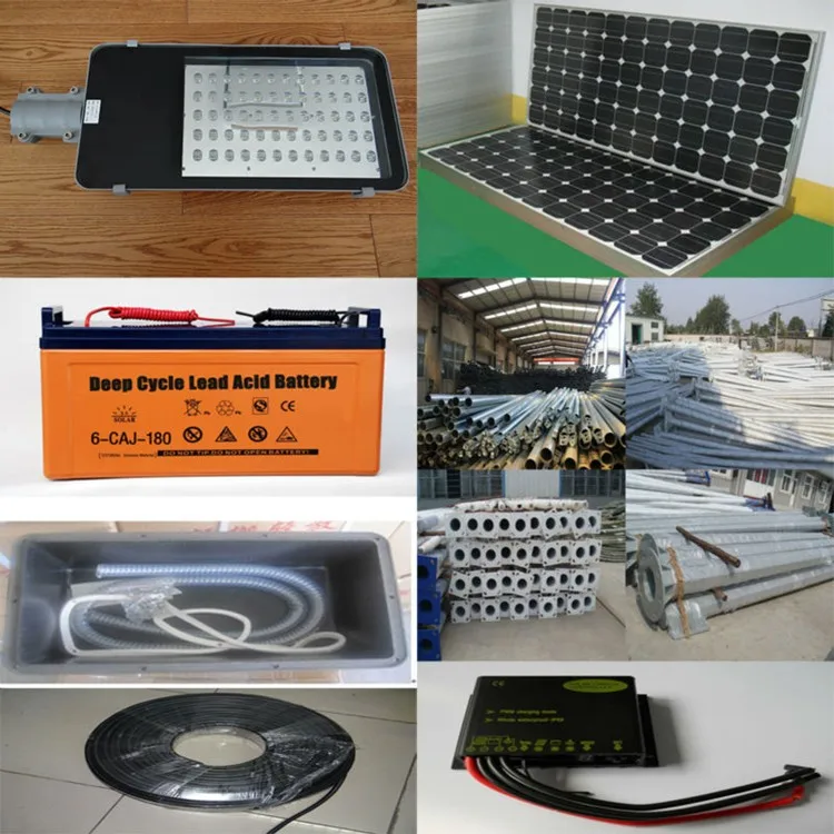 Energy saving high quality led solar street lamp with solar panel battery controller