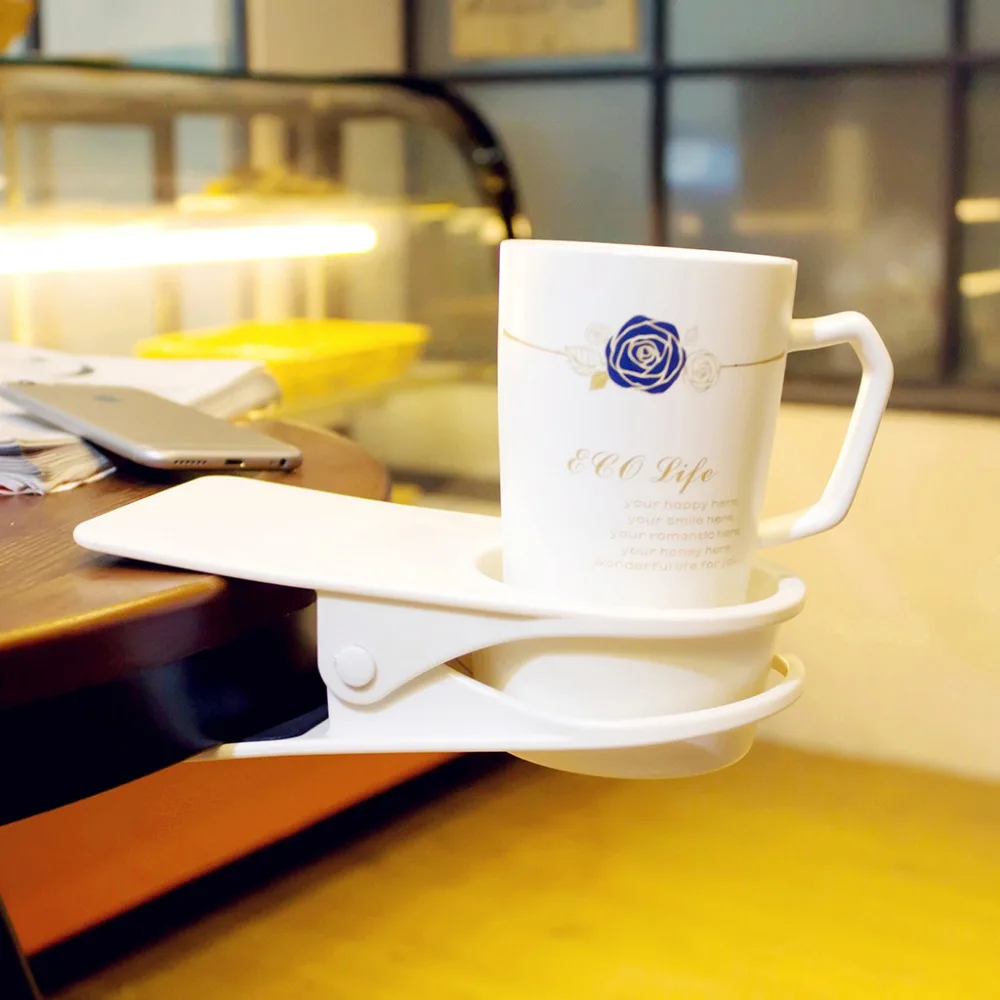 Useful Novelty Plastic Desk Clip Cup Holder, Smart Extension For Your Space