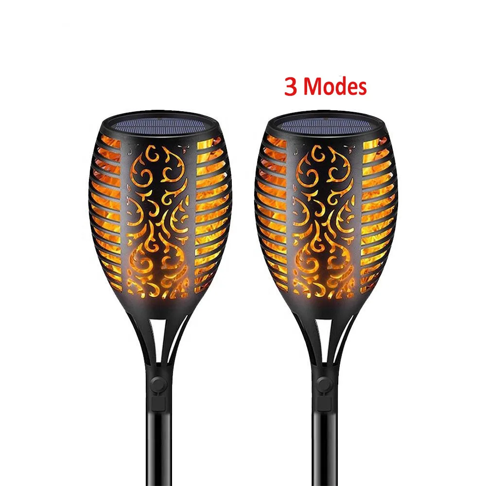 
Waterproof Three Modes 96LED Solar Fire Flickering Flame lamp Garden Torch Light 