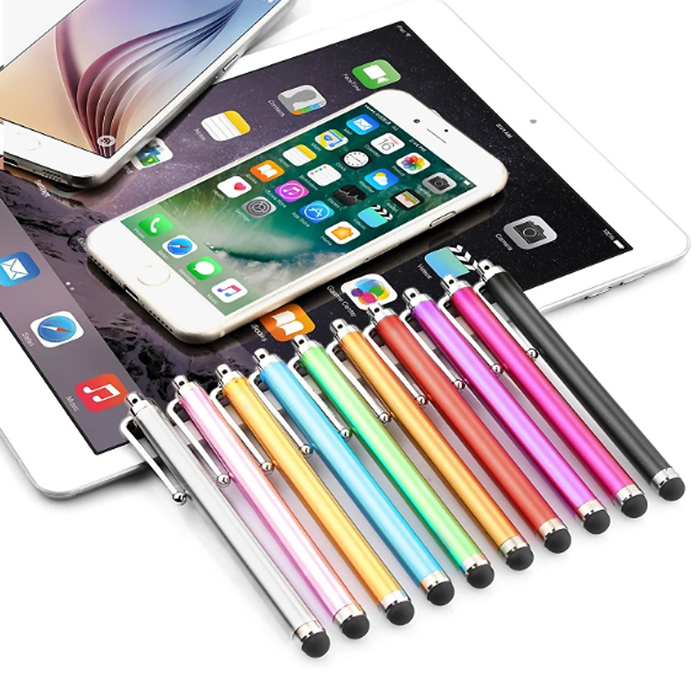 Высококачественный стилус для сенсорного экрана, Универсальный алюминиевый силиконовый стилус