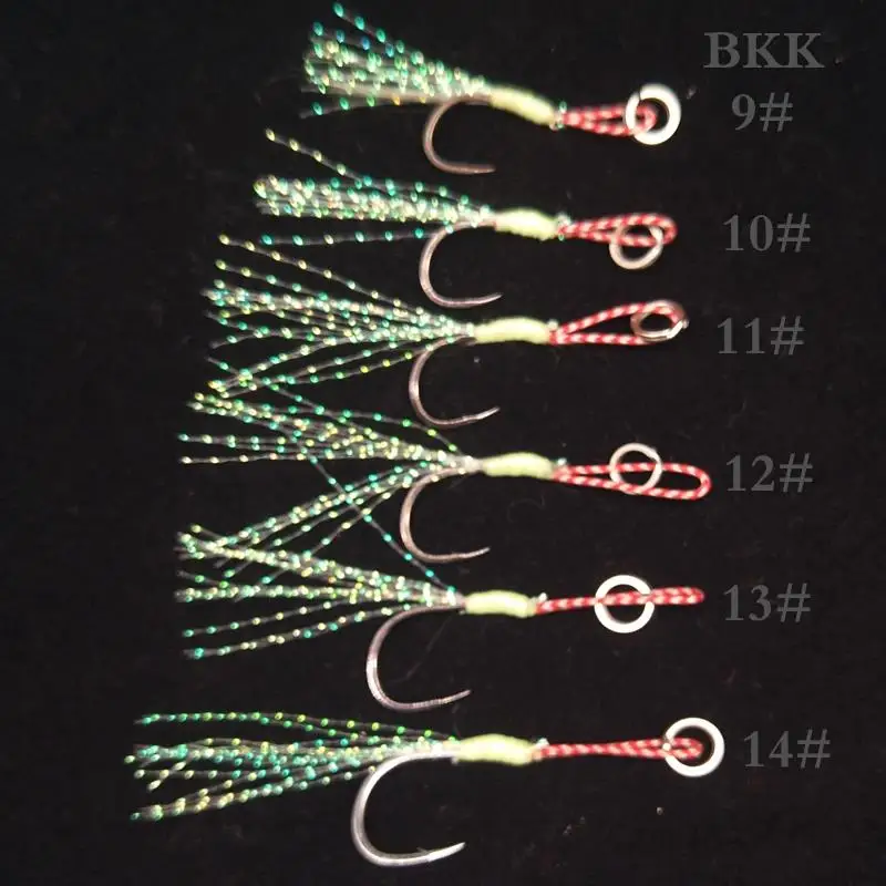 
Double Jig Hooks fishing material fishhooks Glow Line Luminous Hook 