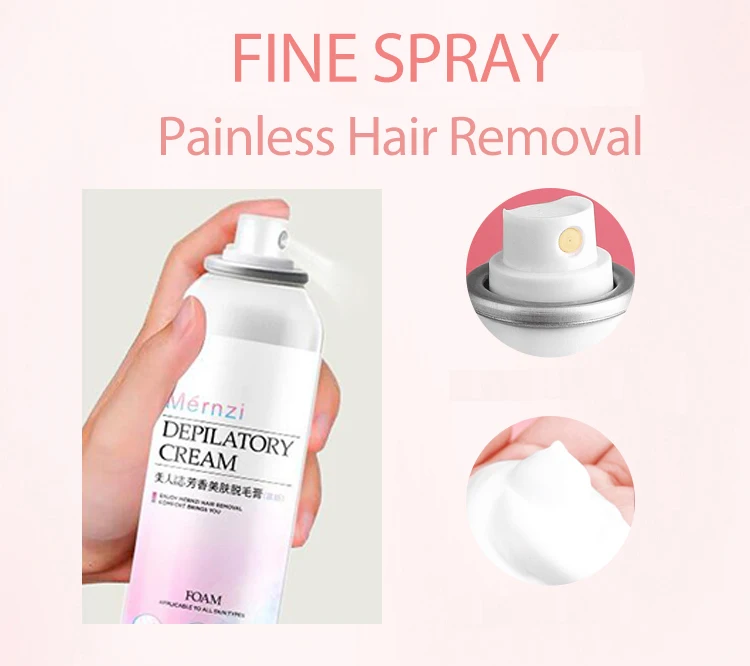 
Manufactory Hair remover cream treatment depilatory foam body hair removal spray for woman or man 