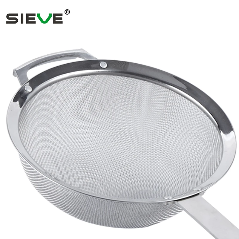 Premium Fine Mesh Strainer Home Usage Stainless Steel Colander & Strainers with Handle