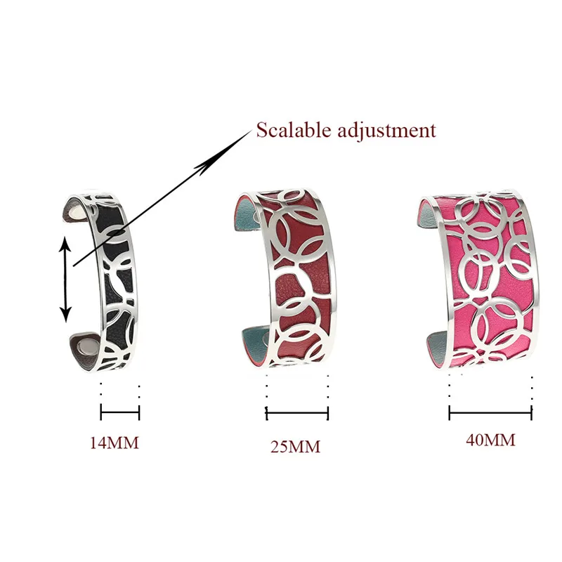 
Bangles For Women Circle Stainless Steel Cuff Bracelets Bangles Bijoux Manchette Femme Bracelet Argent Pulseiras 