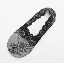 Wholesale Summer women Silica Gel Lace Boat Socks Invisible Cotton Anti-Slip Women Lace Socks