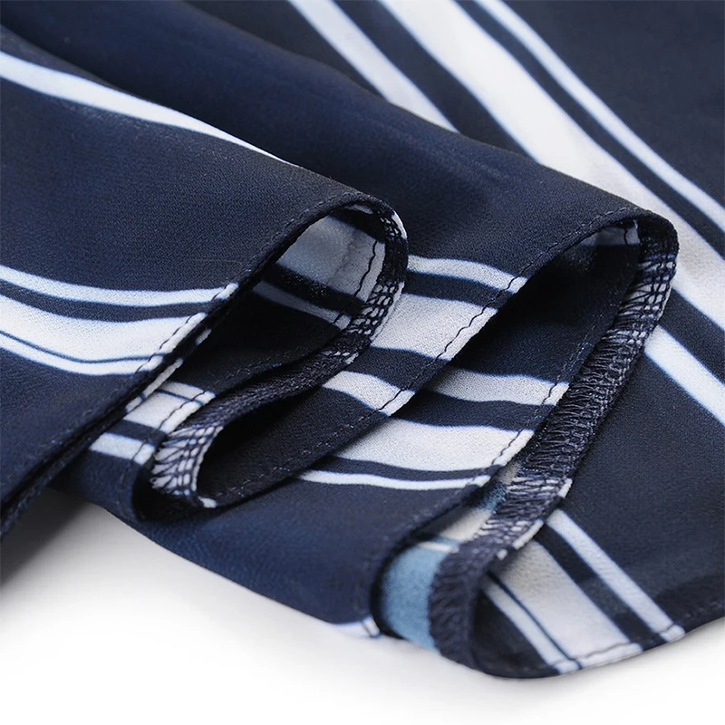 Maxnegio Sexy Mature Backless Striped Chiffon Women Dress China Manufacturer