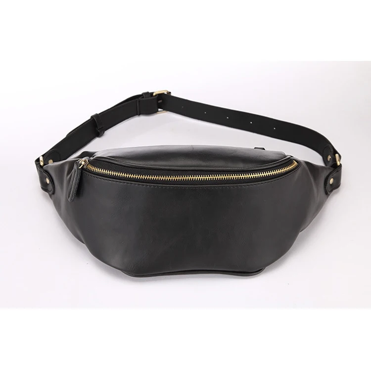 Luxurious Mens Leather waterproof Minimalist luxury women Waist belt Bag for woman Trendy Fanny Pack