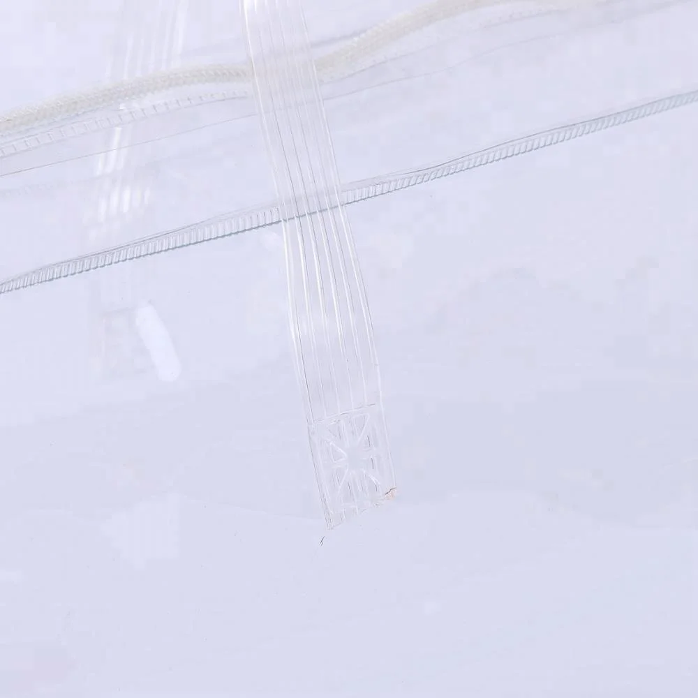 Top fashion high quality wholesale eco-friendly transparent PVC bag with handle