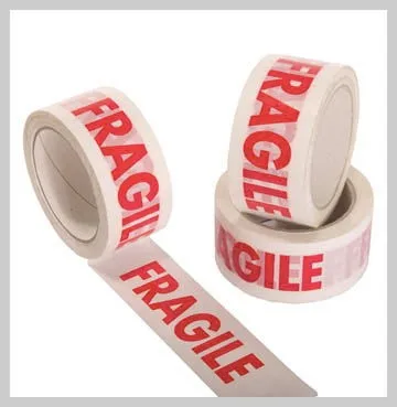 Strong Packing Products Custom Bopp Fragile Tape For Packing And Warning