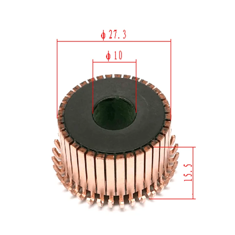 36 bars hook type commutator OD27.3*ID10*H16.5 power tools commutator