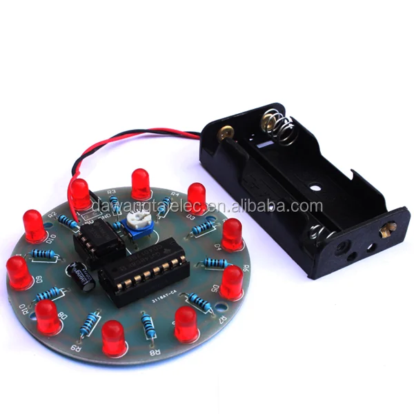 DIY NE555+CD4017 Water Flow Light Electronics Kit
