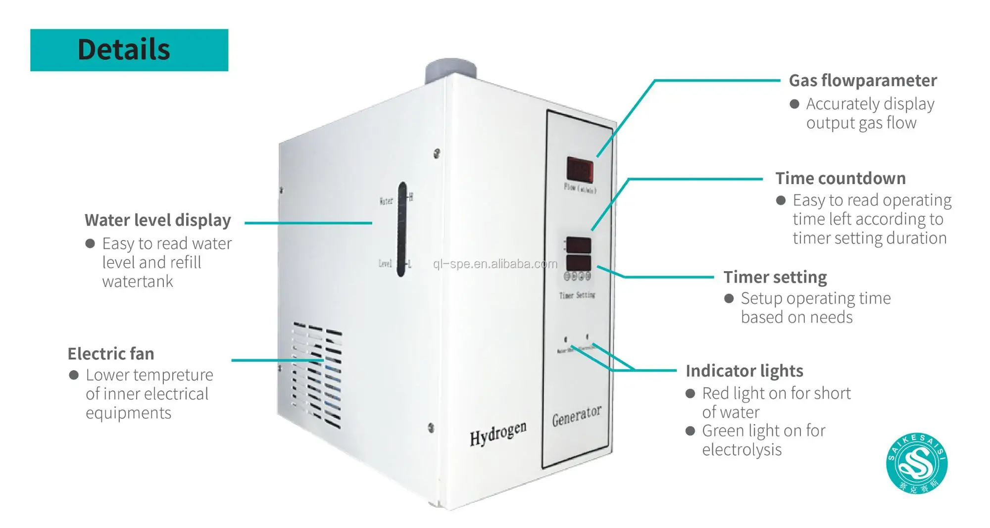  QL-H300T Новый портативный CE сертификат PEM водородный ингаляции машина для людей