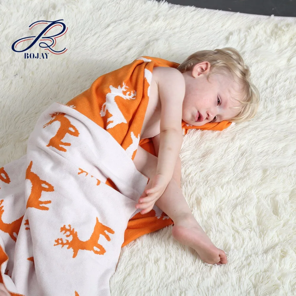
Autumn Winter 100% Cotton Knitted Throw Heavy Baby Blanket For Children Nice Gift Soft Feeling 