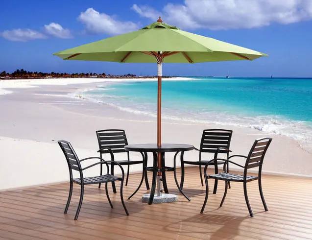 Economic Square Shape Wooden Material Umbrella Outdoor Beach Chinese Garden Parasol