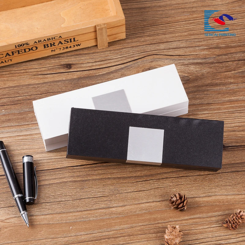 Custom printed pen book shape cardboard paper box