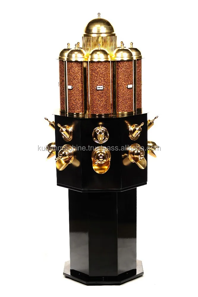 
Coffee Bean Dispenser with Rotating System, Spinning Coffee Bean Dispenser Silo, Rotating Coffee Bean Displayer Bin Container 