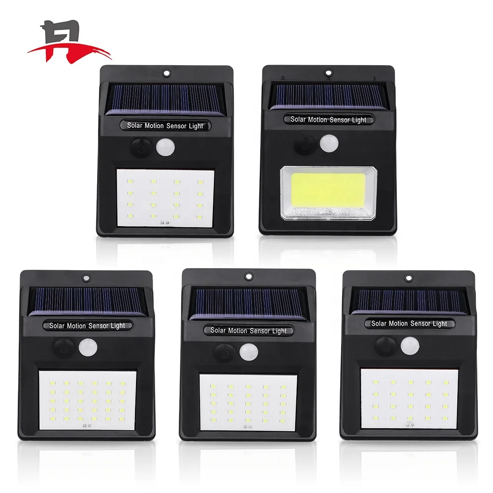 Водонепроницаемый уличный настенный садовый светильник на солнечной батарее с датчиком движения и 20/25/30 светодиодами