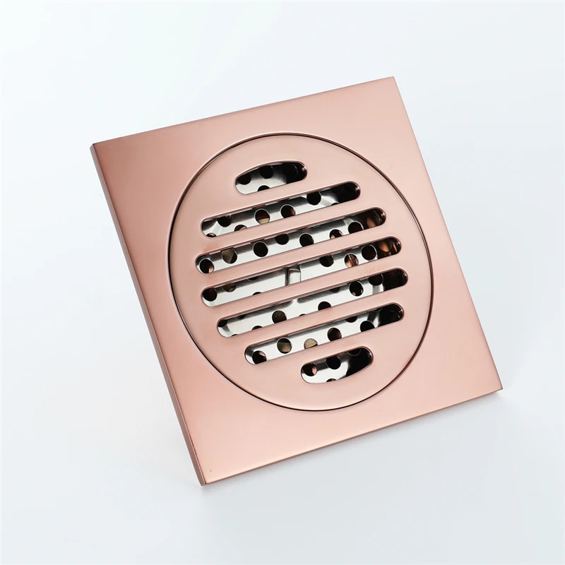 HIDEEP Bathroom accessories brass rose gold floor drain shower anti-odor floor drain