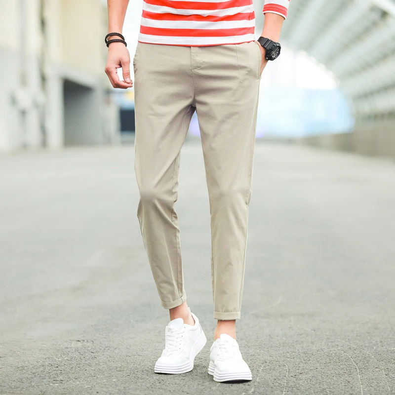 Oem summer fashion casual skinny sport jeans wholesale straight pants for men