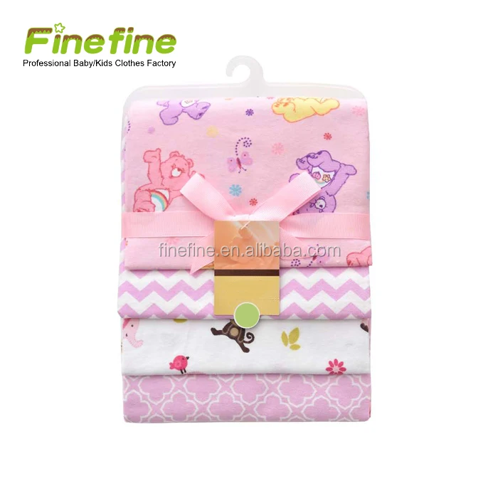 
Knitted wholesale 100% Organic Cotton Flannel Swaddle Blanket 