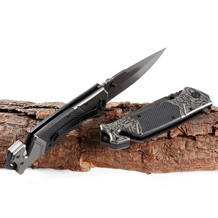 Multi purpose folding pocket knife survival rescue knife with 3D printing handle