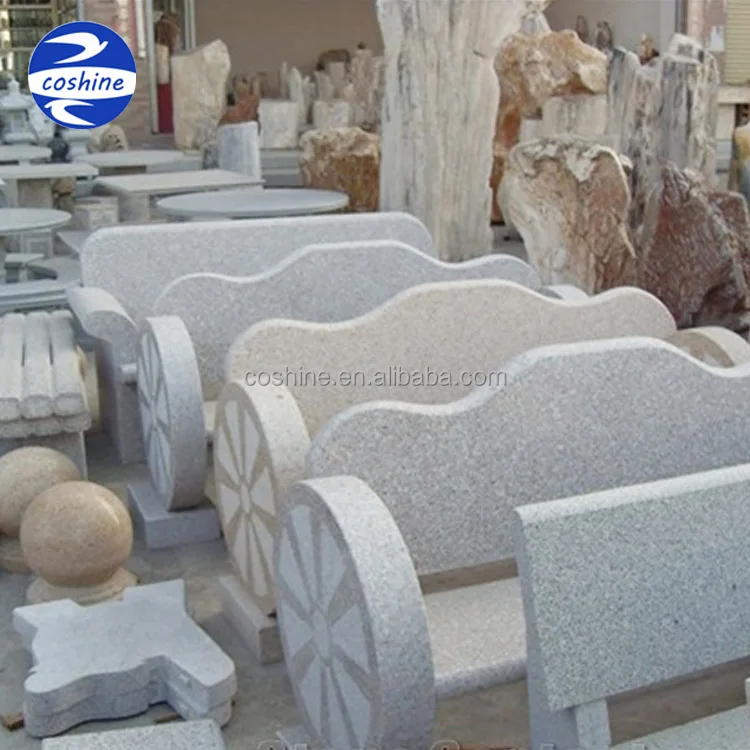 Granite Stone Park Benchs With Backrest