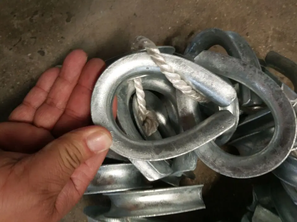 hot sale  high quality G411/DIN6899/EUROPE TYPE WIRE ROPE THIMBLE with ISO&CE certificate