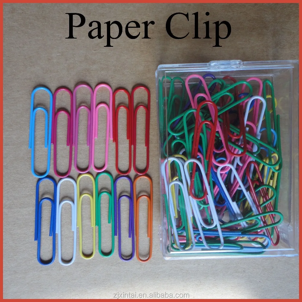 Wholesale rainbow color plastic coated paper fastener pin clips