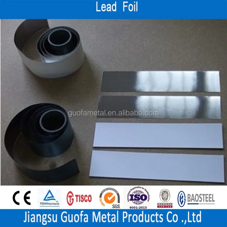 0.085mm 0.09mm 0.095mm 0.1mm 99.997% Pure Lead Acid Battery Plate  Foil