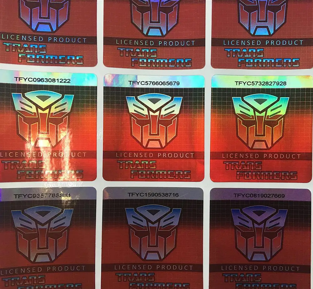 Security hologram sticker with pin code /security holographic sticker with pin number
