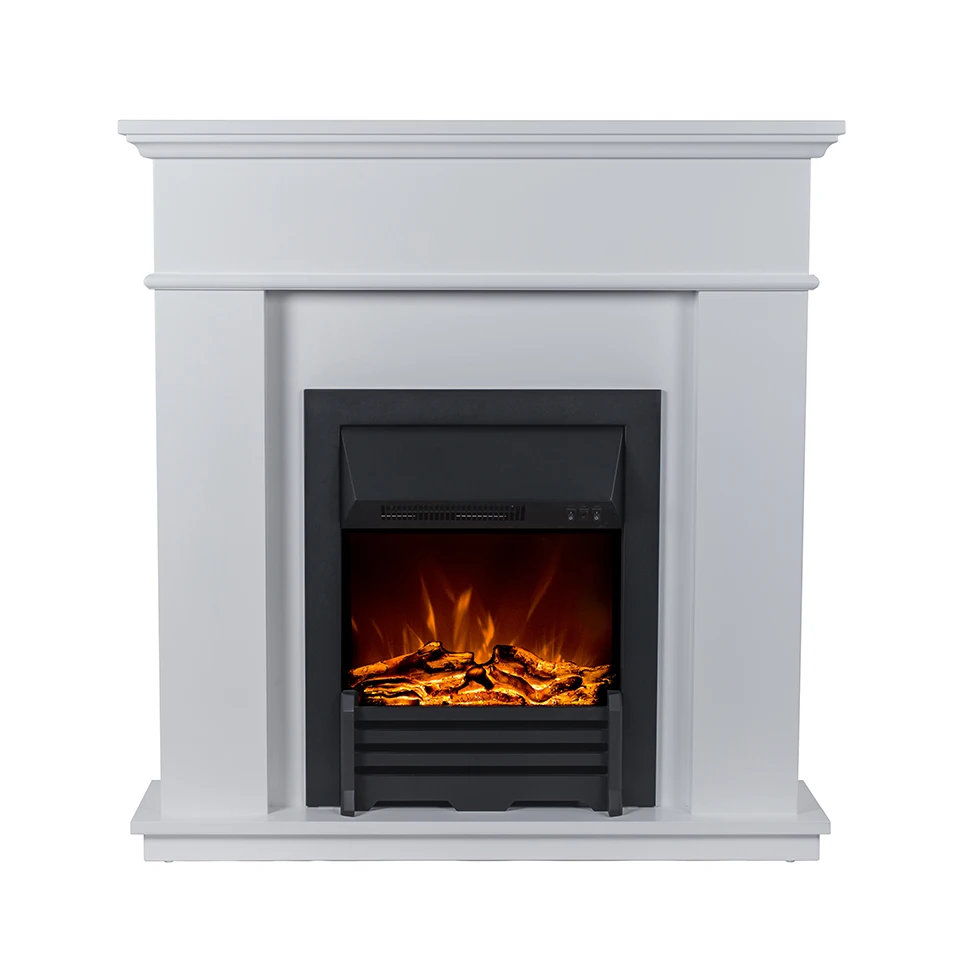 Vertical Electric Fireplace with MDF Mantel Frame Suite