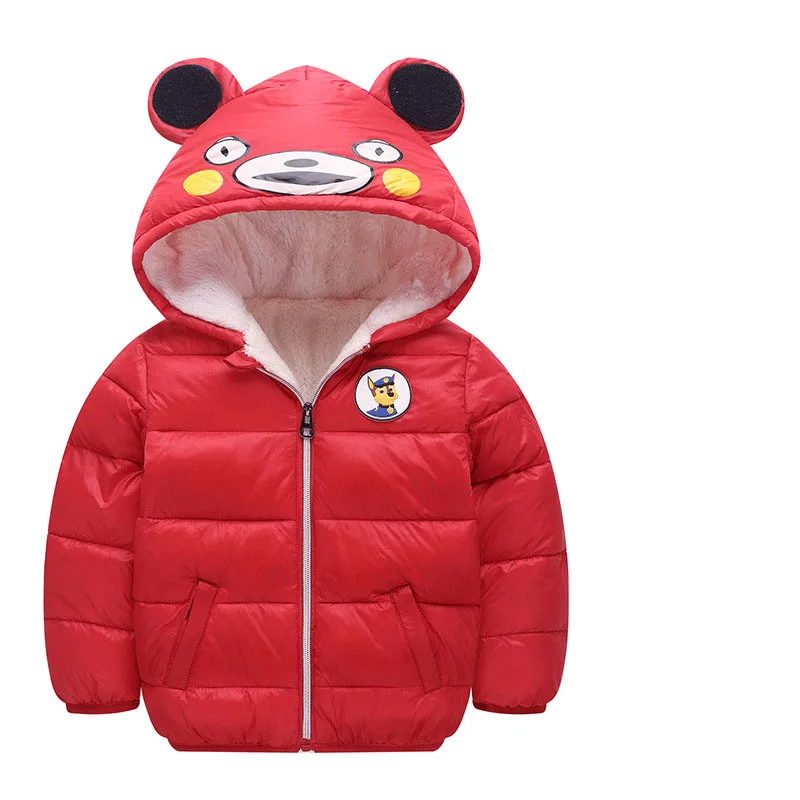 Новая зимняя теплая шапка с ушками из мультфильмов, детская стеганая куртка