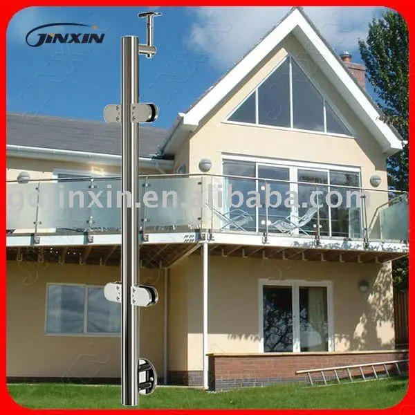 
JINXIN customized glass fence_tempered glass fence panels stair railing cost 