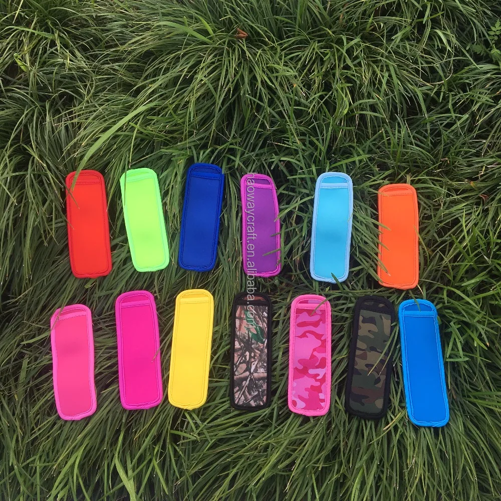 21 styles ice popsicle holder neoprene Freezer Summer Icy Block Lolly Cream Holder For Kids