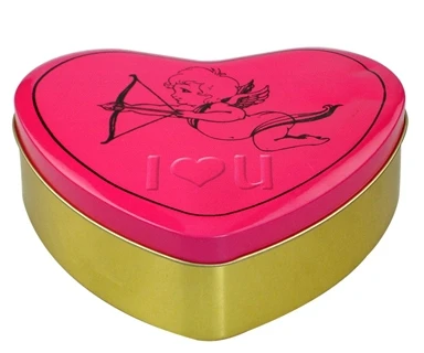 Жестяная коробка для конфет в форме сердца, жестяная коробка для шоколада, подарочная упаковка, жестяная коробка