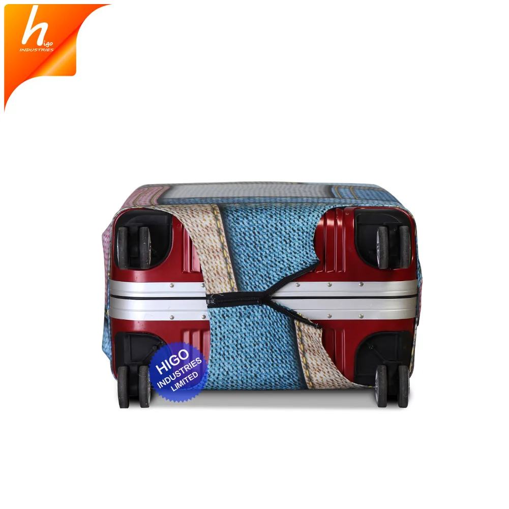 Travel Accessories White Polyester Stretchy Luggage Cover Blank