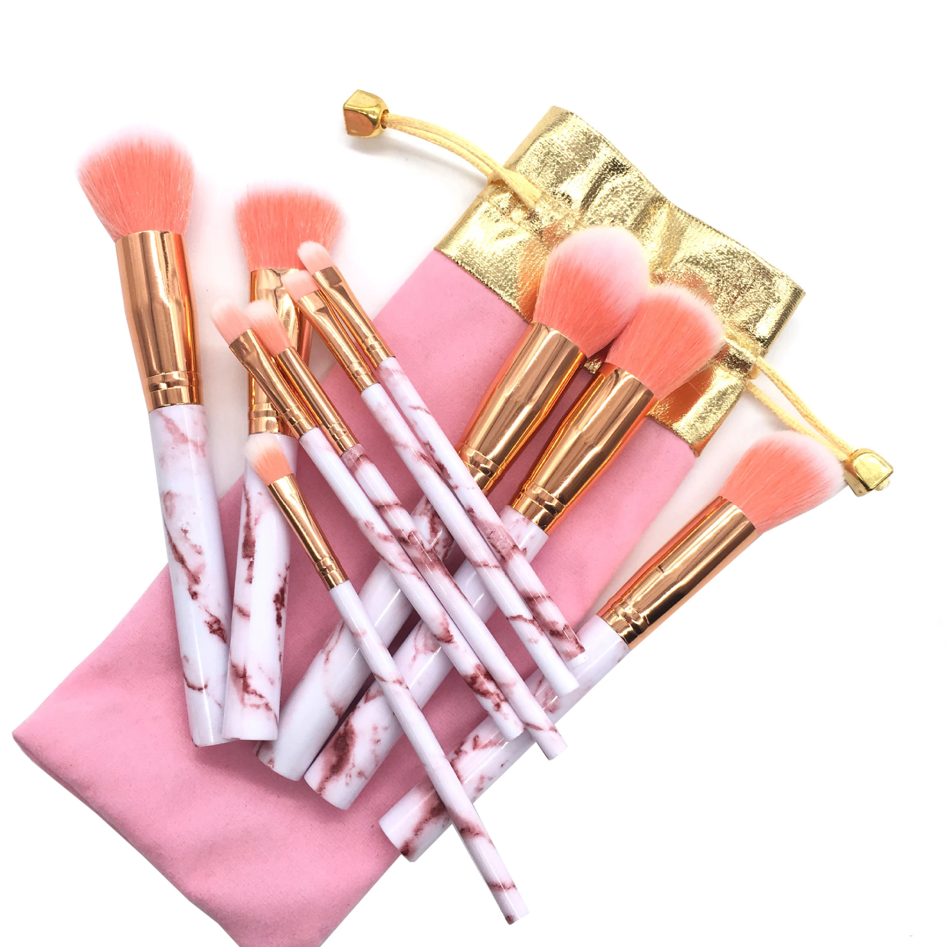 Необычные хорошее High End изготовленный на заказ логотип ярлыка жидкости 10 шт набор для макияжа, кисти для макияжа глаз