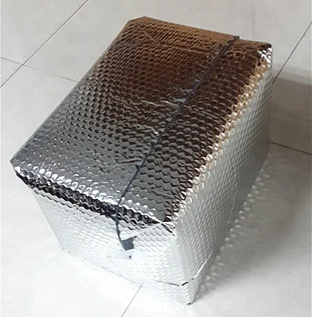 Combination Metalized Bubble Liner and Corrugated Box Liner