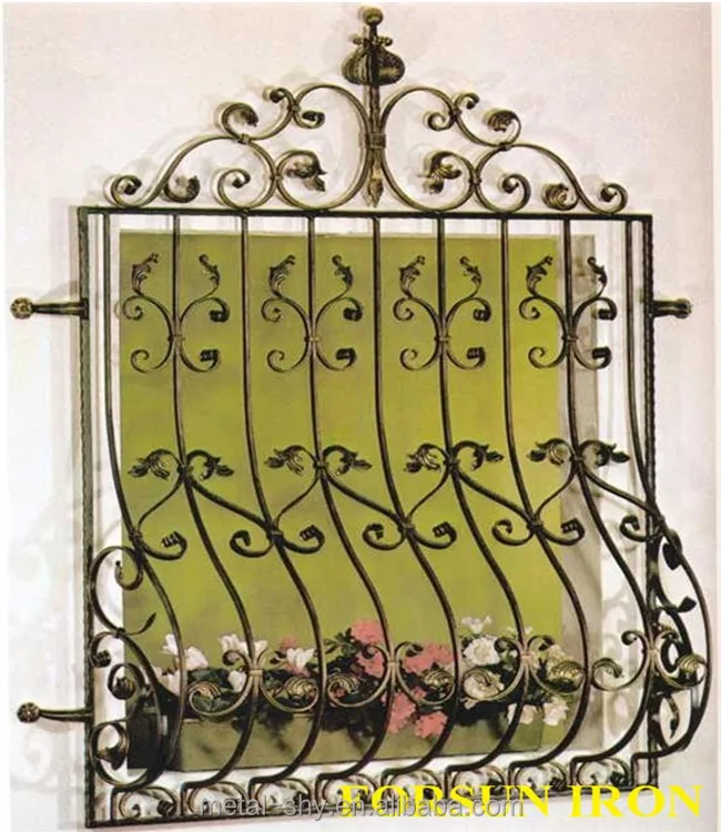 house Simple iron morden window grill design for sliding window
