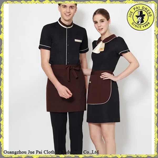 Tailored Western Hotel Uniform Dress with Apron