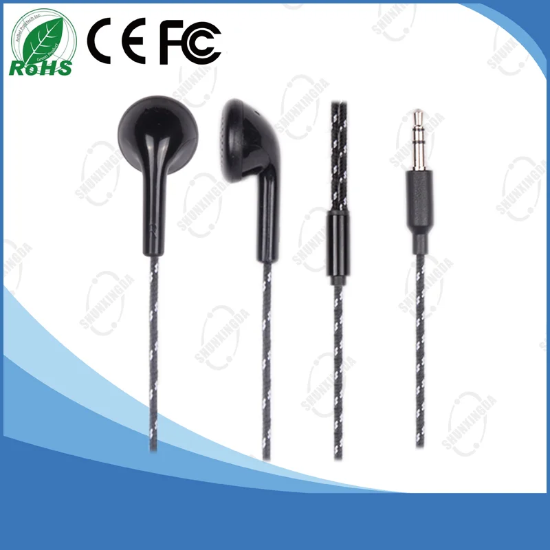 Расширенный Стилизация наушники Пластиковые Earbud наушник с Плетеный кабель для мобильных аксессуаров