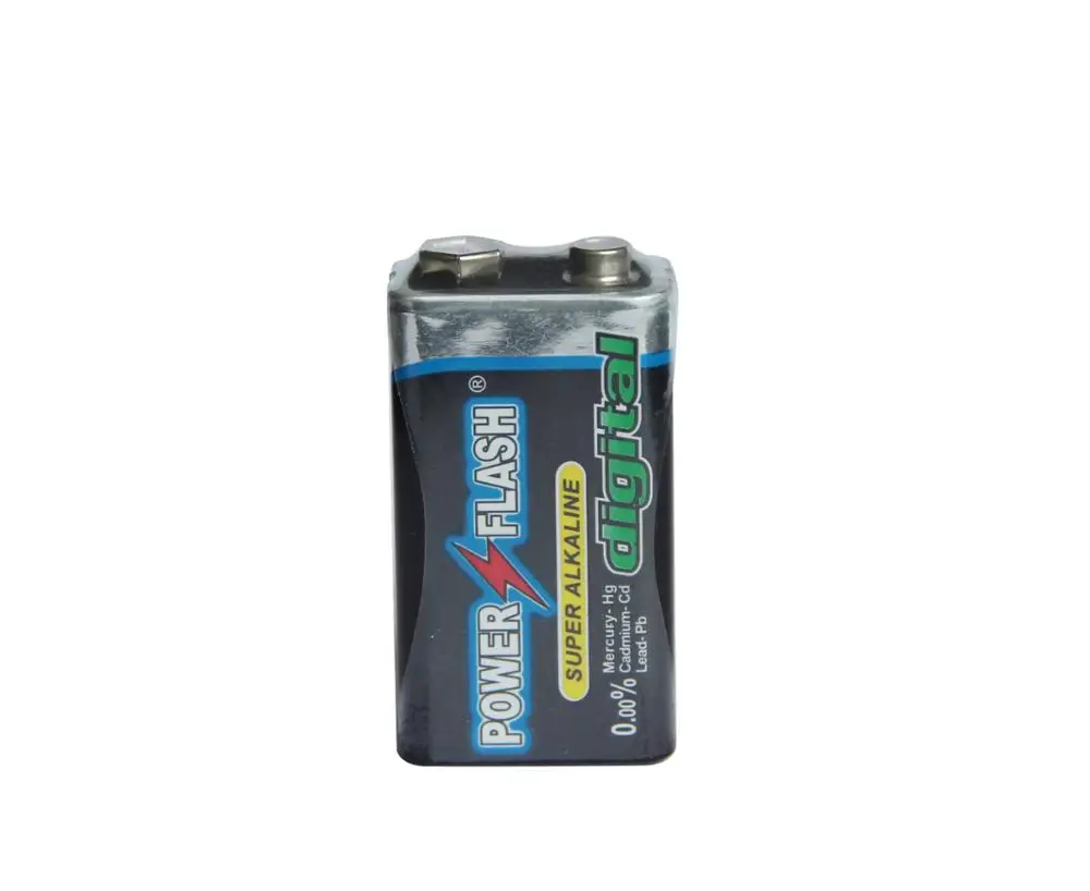 Power Flash Zinc Carbon 6F22/9V Dry Cell Battery,Power Plus Super Heavy Duty Battery