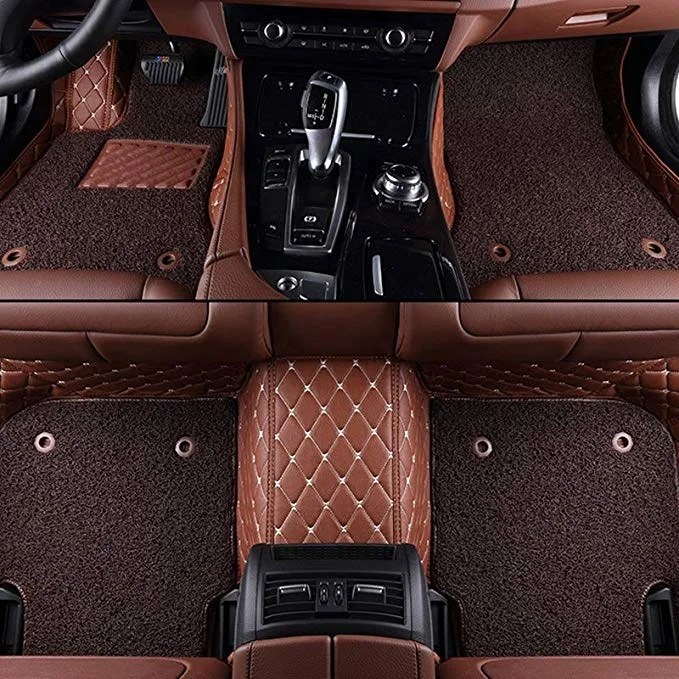 anti-dust 3D full covering diamond stitches leather car floor mat for E class200/300/260, C class