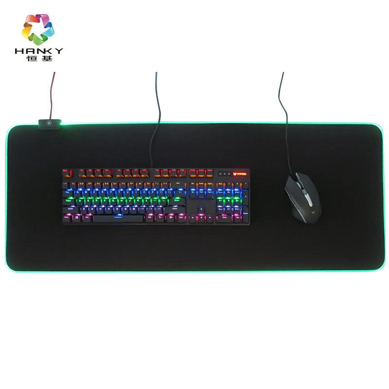 
XXL Custom glowing RGB led gaming non-slip USB mouse pad 