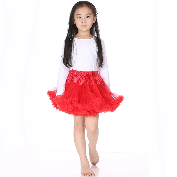 Latest Wholesale Kids Clothes Wear Plain Colorful Girls Party Tulle Skirt