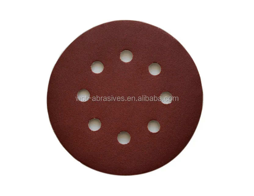 
8 Holes 6 Inch Round Aluminum Oxide Abrasive Sanding Disc For Polishing 