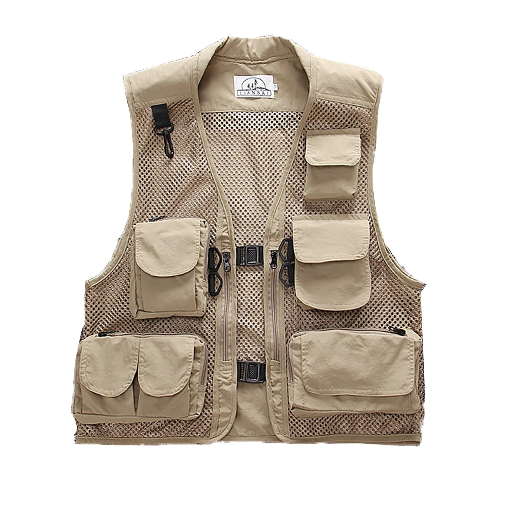 
Multi-pocket Demin Vest Photographer Hiking Vest Outdoor Shooting Hunting Fishing Vest 
