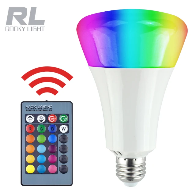 3W 5W 9W E27 base IR Remote Controller rgbw color changing light lamp led rgb bulb