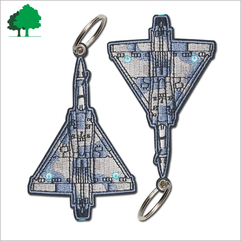 Customization Twill Embroidery Keychain