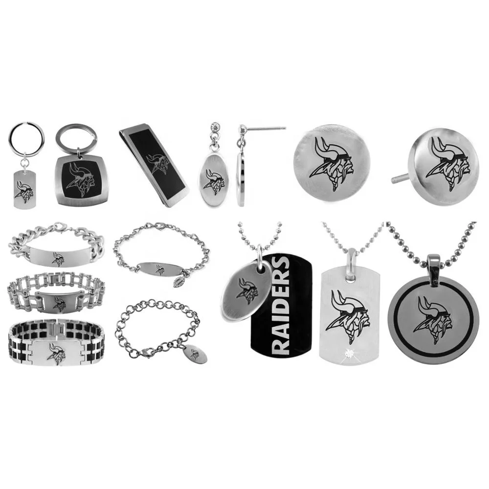 Custom Pendant Team NFL Minnesota Vikings Pendant Sport Stainless Steel Championship Souvenir